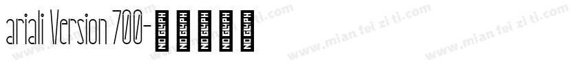 ariali Version 700字体转换